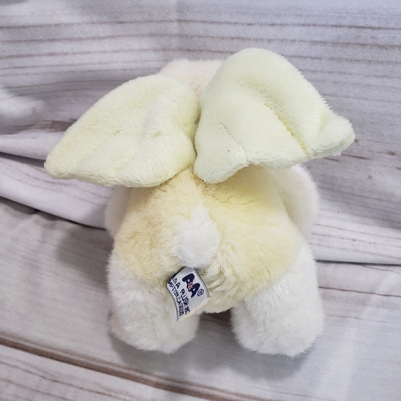A&A Teddy Bear Plush White Yellow Angel Heaven Sent Heart Stuffed Satin 6 Inch - Picture 6 of 9